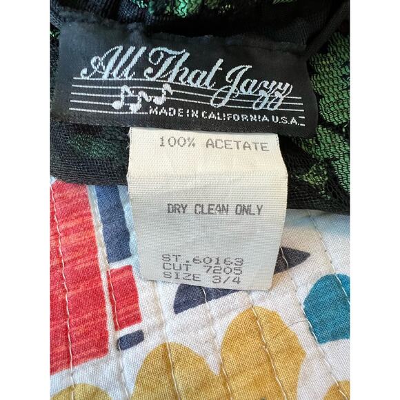 All That Jazz Vintage Emerald Green Dress Size: 3 / 4 (Small) 90's 80's Prom - Picture 7 of 7